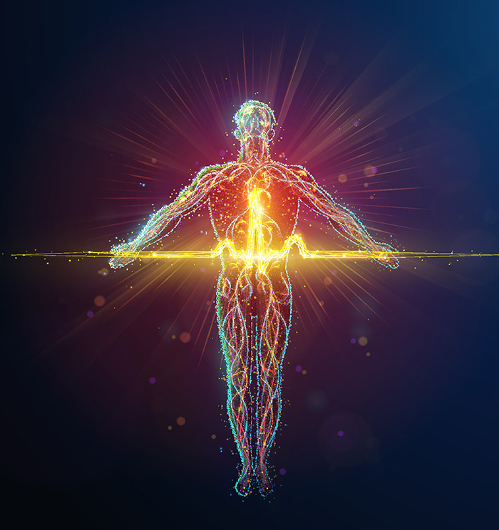 Abstract illustration of heart pulse cardiogram