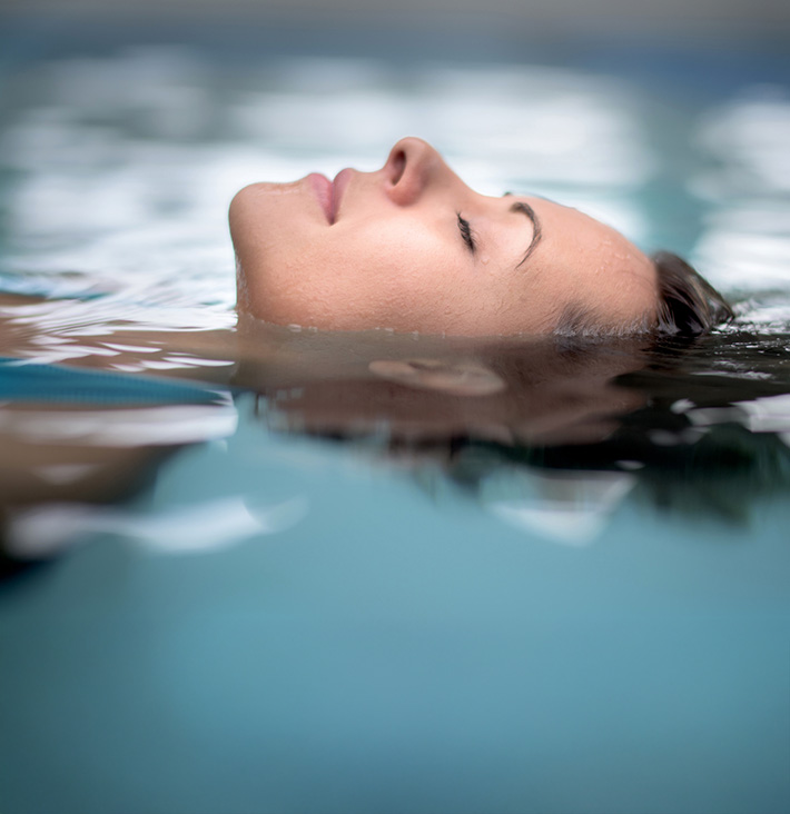 Woman at the spa relaxing